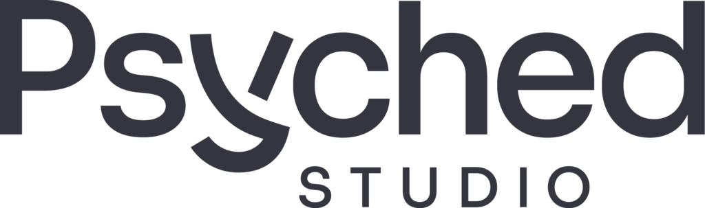 Schriftzug Psyched Studio